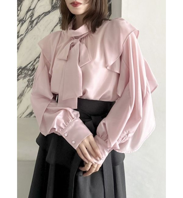 dazzlin「フリルリボン2WAY長袖ブラウス」|シャツ・ブラウス|