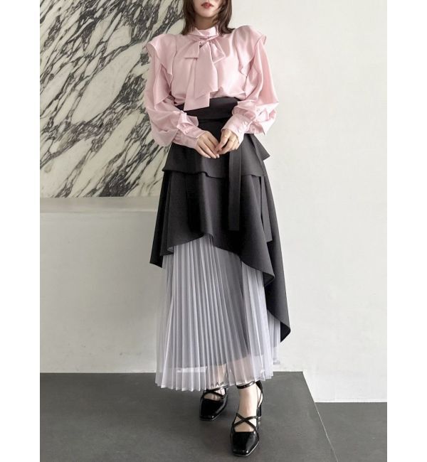 dazzlin「フリルリボン2WAY長袖ブラウス」|シャツ・ブラウス|