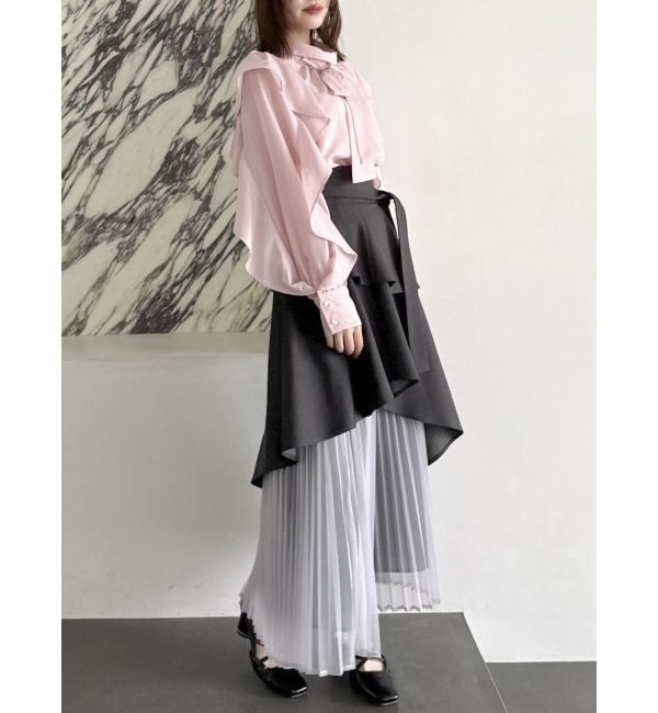 dazzlin「フリルリボン2WAY長袖ブラウス」|シャツ・ブラウス|