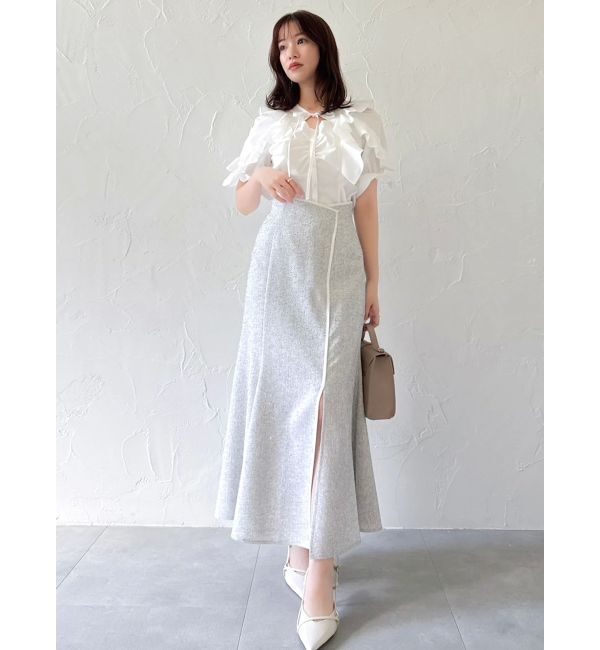 dazzlin「デコルテオープンペプラムブラウス」|シャツ・ブラウス|