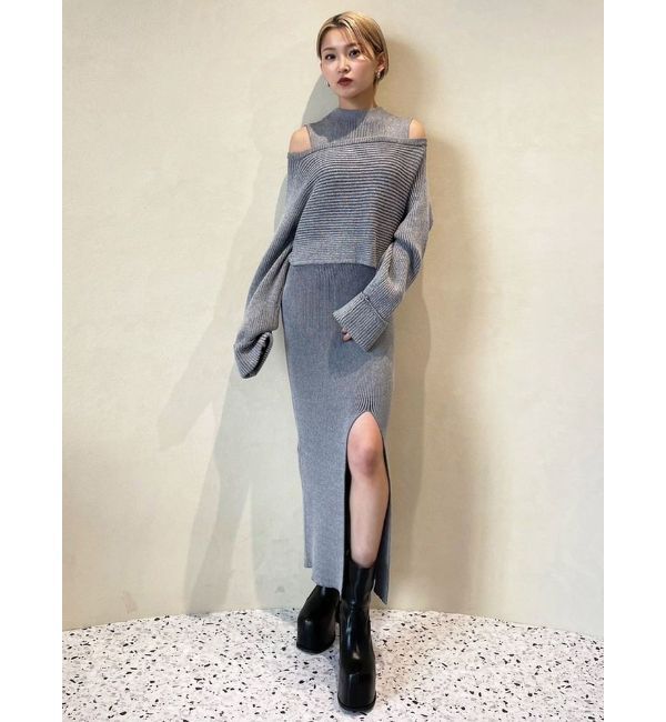 EMODA「マルチウェイペアマキシワンピース」|ワンピース|グレー