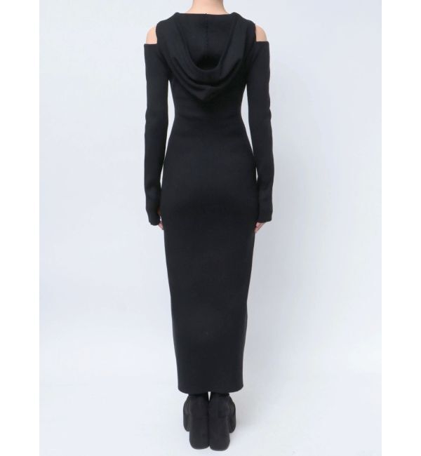 EMODA「カットアウトフードニットワンピース」|ワンピース|