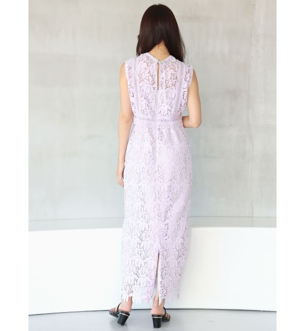 MERCURYDUO「Iラインケミカルレースドッキング風ワンピース」|ワンピース|