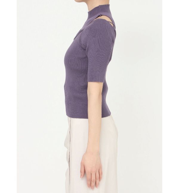 MERCURYDUO「ショルダースリットナローストラップニット」|ニット・セーター|