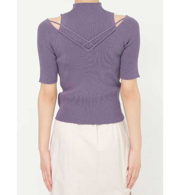 MERCURYDUO「ショルダースリットナローストラップニット」|ニット・セーター|