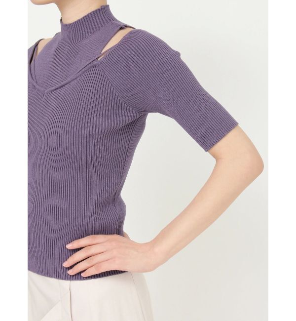 MERCURYDUO「ショルダースリットナローストラップニット」|ニット・セーター|