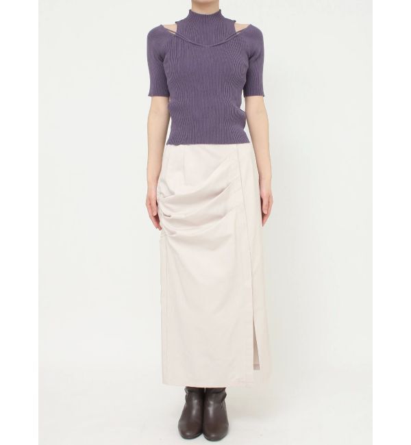 MERCURYDUO「ショルダースリットナローストラップニット」|ニット・セーター|