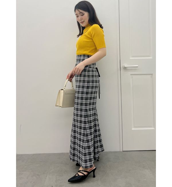 MERCURYDUO「ショルダースリットナローストラップニット」|ニット・セーター|