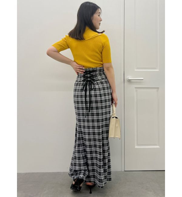 MERCURYDUO「ショルダースリットナローストラップニット」|ニット・セーター|