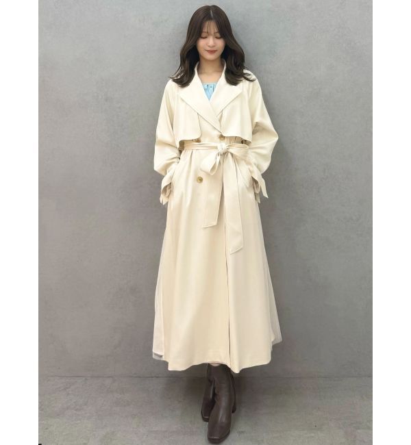 MERCURYDUO「バックチュールトレンチコート」|トレンチコート|