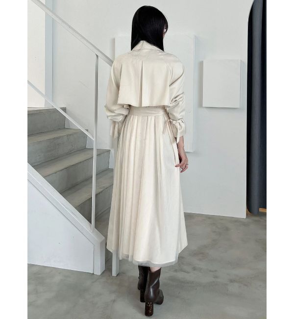 MERCURYDUO「バックチュールトレンチコート」|トレンチコート|