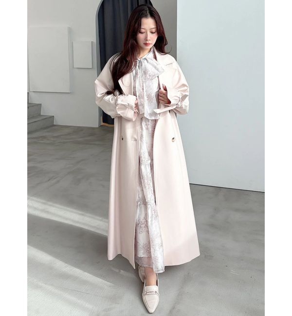 MERCURYDUO「バックチュールトレンチコート」|トレンチコート|