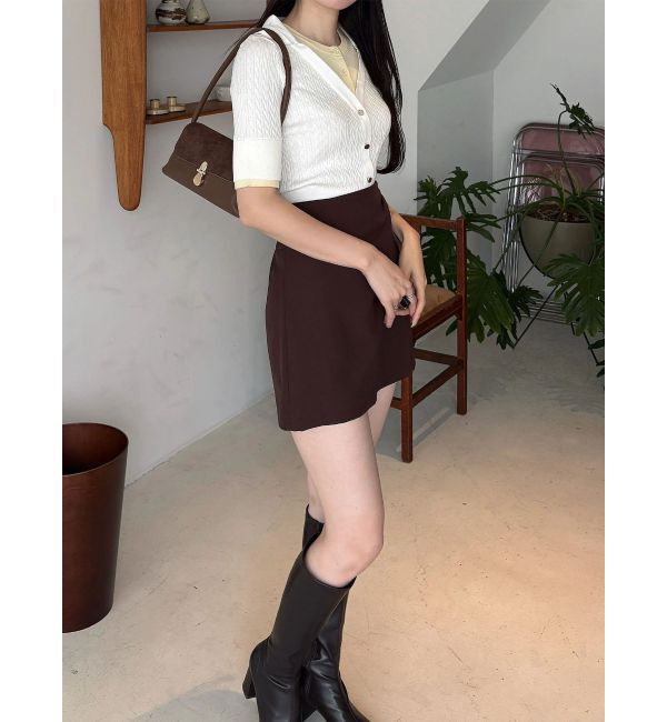 MERCURYDUO「【セットアップ着用可】ドレープミニスカート」|スカート|