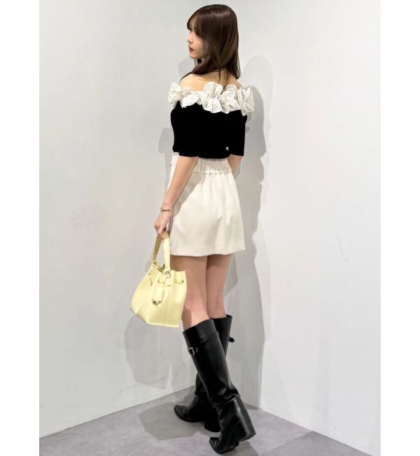 MERCURYDUO「【セットアップ着用可】ドレープミニスカート」|スカート|