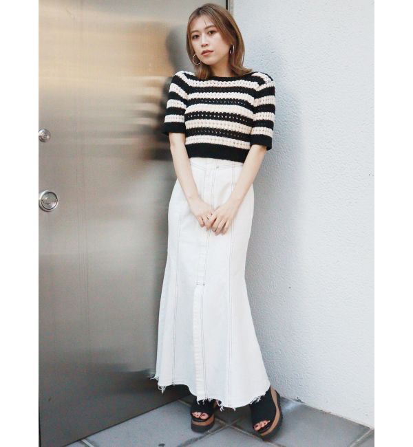 MURUA「メッシュショートニット」|ニット・セーター|