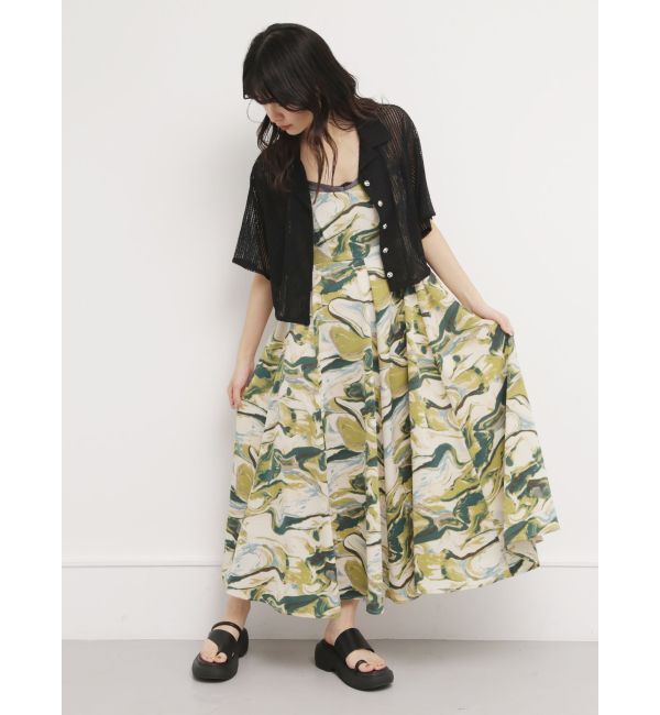 MURUA「インクプリントキャミワンピース【WEB限定】」|ワンピース|