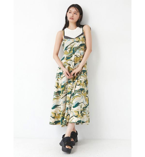 MURUA「インクプリントキャミワンピース【WEB限定】」|ワンピース|