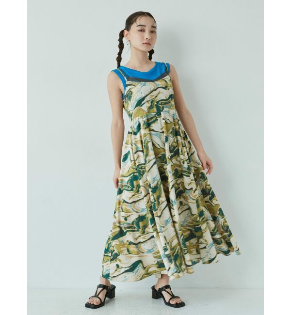 MURUA「インクプリントキャミワンピース【WEB限定】」|ワンピース|