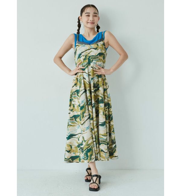 MURUA「インクプリントキャミワンピース【WEB限定】」|ワンピース|