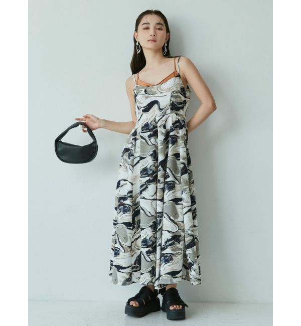 MURUA「インクプリントキャミワンピース【WEB限定】」|ワンピース|