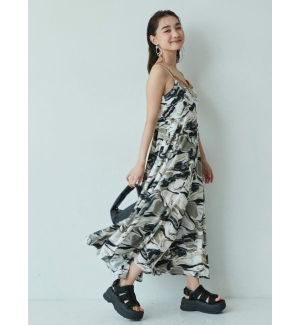 MURUA「インクプリントキャミワンピース【WEB限定】」|ワンピース|