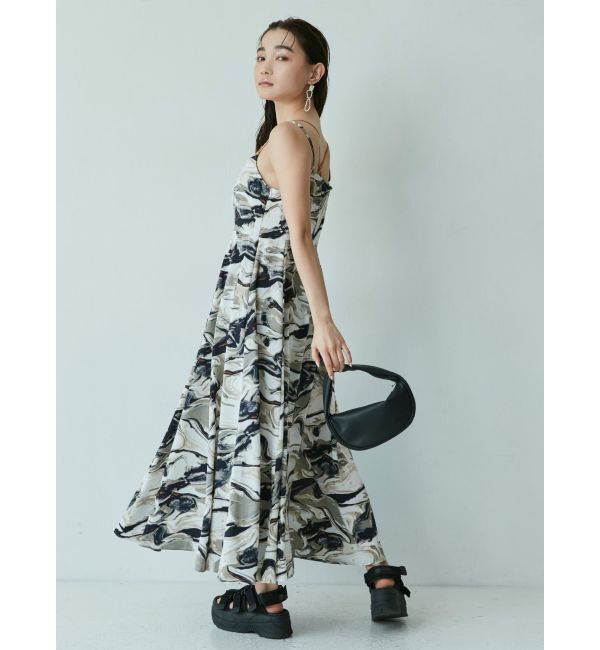 MURUA「インクプリントキャミワンピース【WEB限定】」|ワンピース|