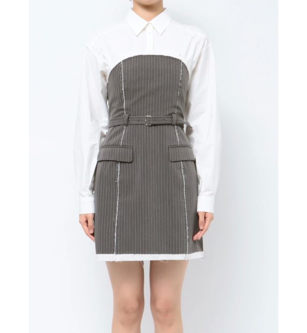 MURUA「シャツドッキングミニワンピース」|ワンピース|