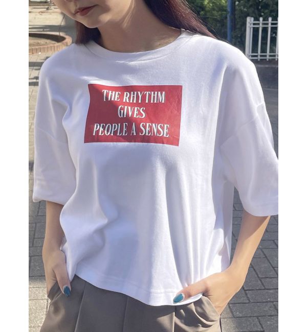 MURUA「ボックスプリントTシャツ」|Tシャツ・カットソー|ホワイト