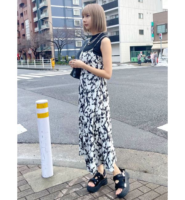 MURUA「ペイントプリントキャミワンピース」|ワンピース|