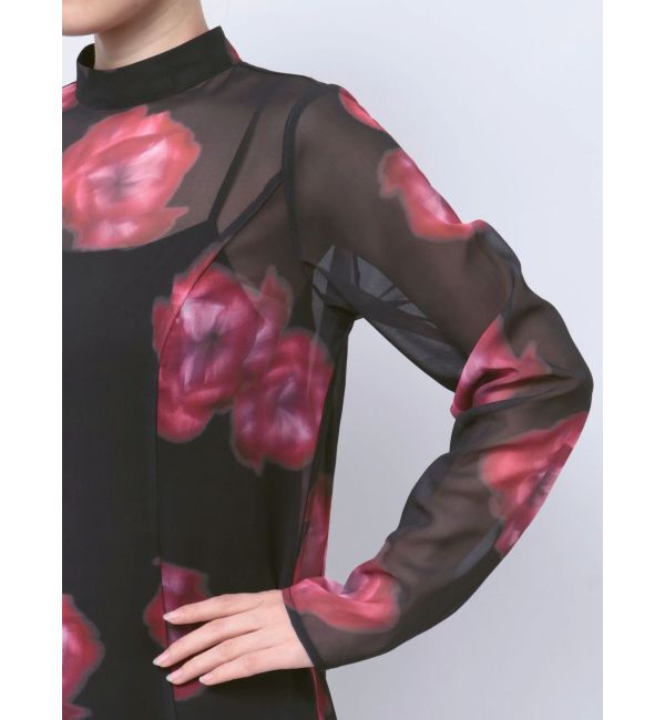 MURUA「ニュアンスフラワープリントワンピース」|ワンピース|