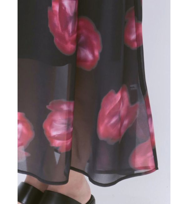 MURUA「ニュアンスフラワープリントワンピース」|ワンピース|