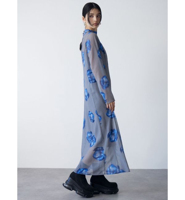 MURUA「ニュアンスフラワープリントワンピース」|ワンピース|