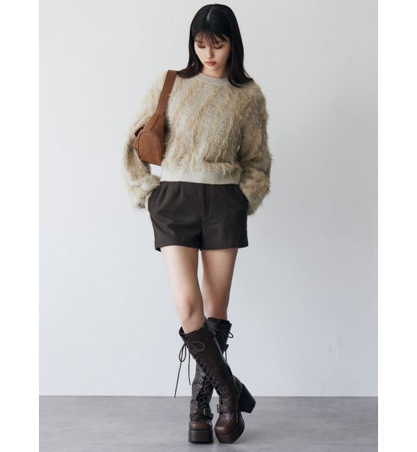 MURUA「バイカラーシャギーニット」|ニット・セーター|