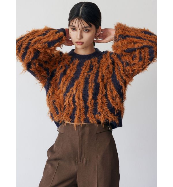 MURUA「バイカラーシャギーニット」|ニット・セーター|