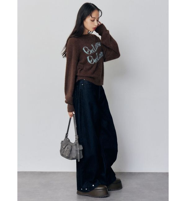 MURUA「ミニシャギーロゴニット」|ニット・セーター|