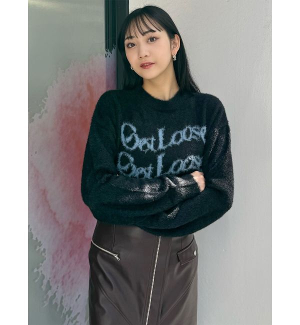 MURUA「ミニシャギーロゴニット」|ニット・セーター|