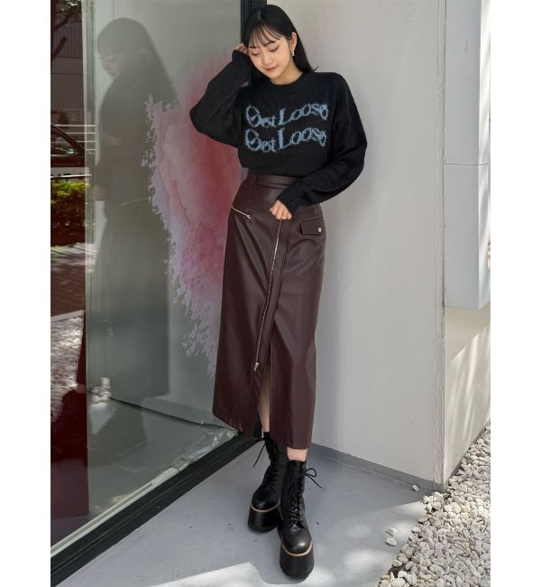 MURUA「ミニシャギーロゴニット」|ニット・セーター|