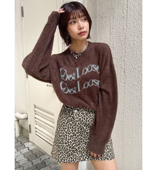 MURUA「ミニシャギーロゴニット」|ニット・セーター|