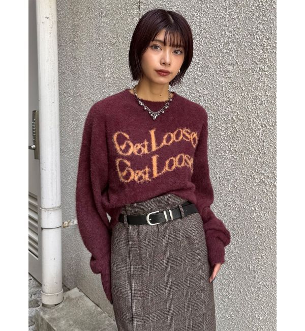 MURUA「ミニシャギーロゴニット」|ニット・セーター|