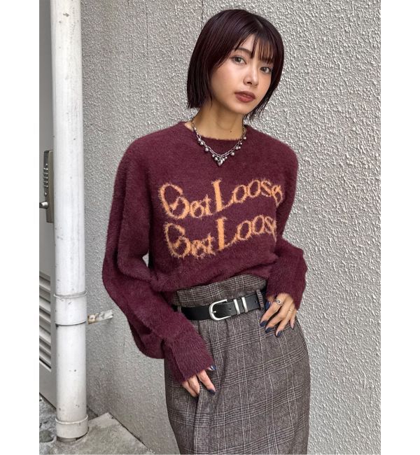 MURUA「ミニシャギーロゴニット」|ニット・セーター|