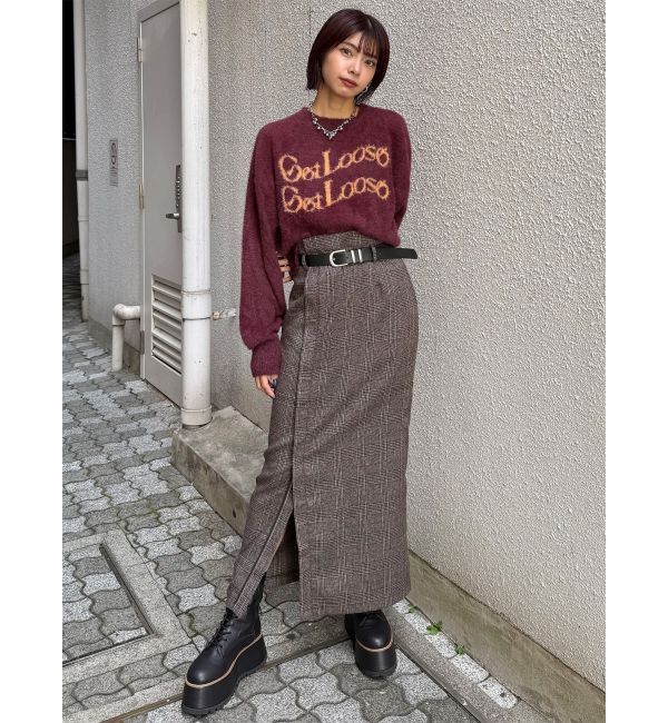 MURUA「ミニシャギーロゴニット」|ニット・セーター|