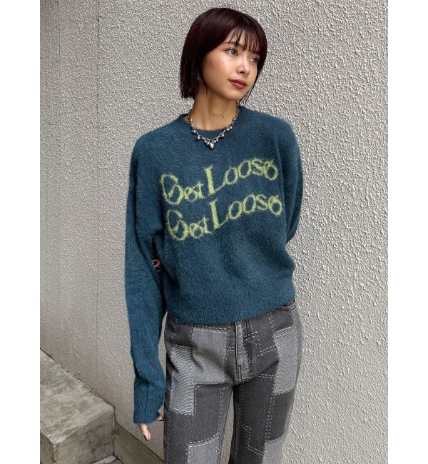 MURUA「ミニシャギーロゴニット」|ニット・セーター|