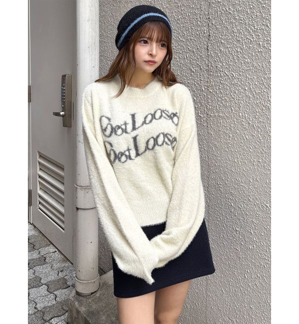 MURUA「ミニシャギーロゴニット」|ニット・セーター|