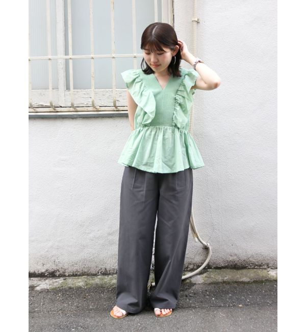 Ungrid「ノースリギャザーブラウス」|シャツ・ブラウス|