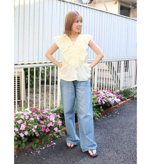 Ungrid「ノースリギャザーブラウス」|シャツ・ブラウス|