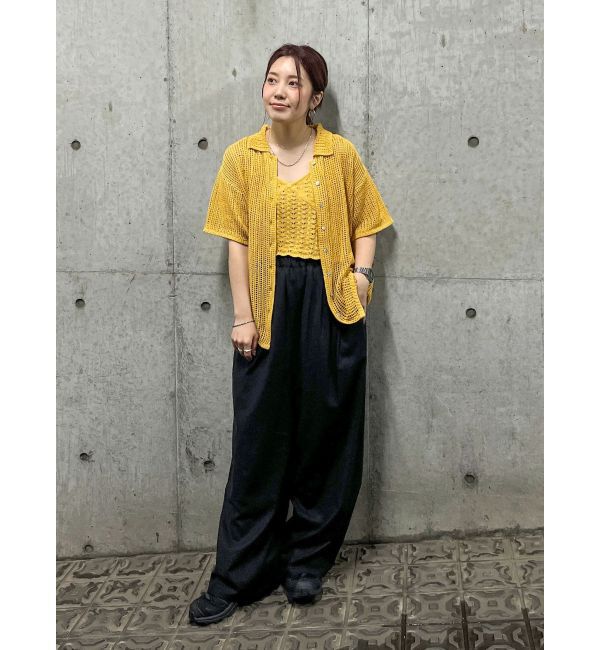 Ungrid「透かし編みキャミレイヤードニットカーデ」|カーディガン|