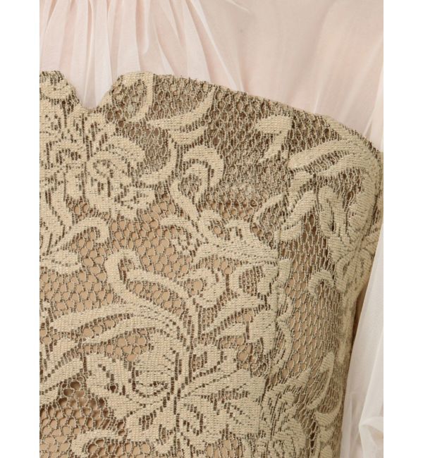 LAGUNAMOON「LADYフラワージャガードレースワンピース」|ワンピース|