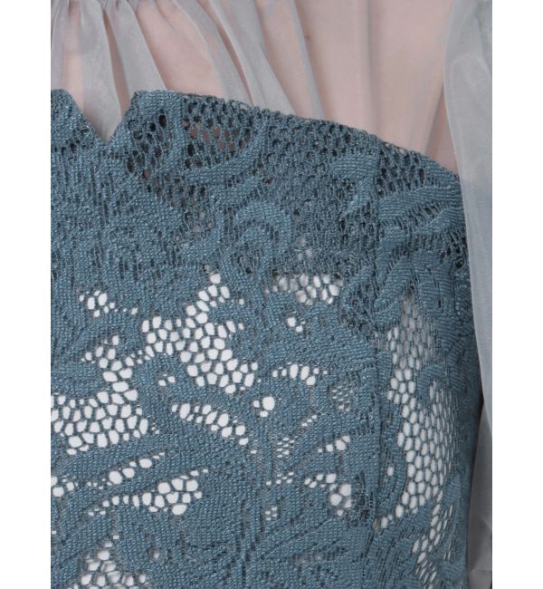 LAGUNAMOON「LADYフラワージャガードレースワンピース」|ワンピース|