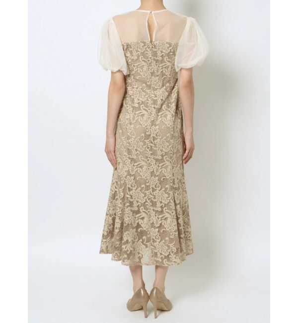 LAGUNAMOON「LADYフラワージャガードレースワンピース」|ワンピース|