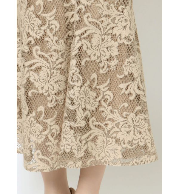 LAGUNAMOON「LADYフラワージャガードレースワンピース」|ワンピース|